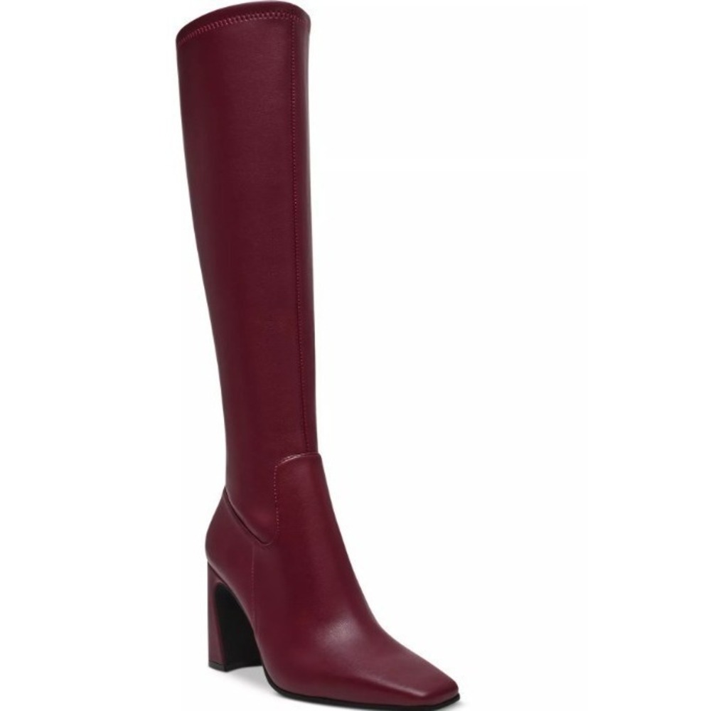 Steve‎ Madden Women 6M Lamarca Knee High Block Heel Stretch Dress Boots